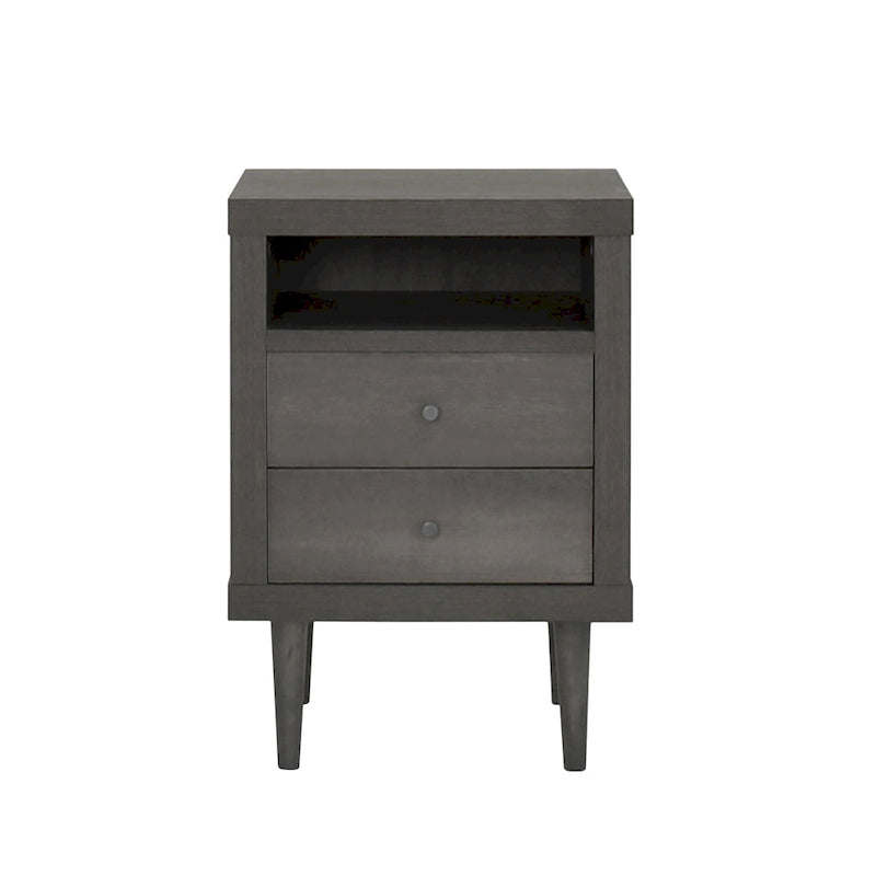Nystrom Mid Century Modern 2 Drawer Nightstand by