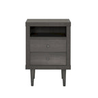 Nystrom Mid Century Modern 2 Drawer Nightstand by