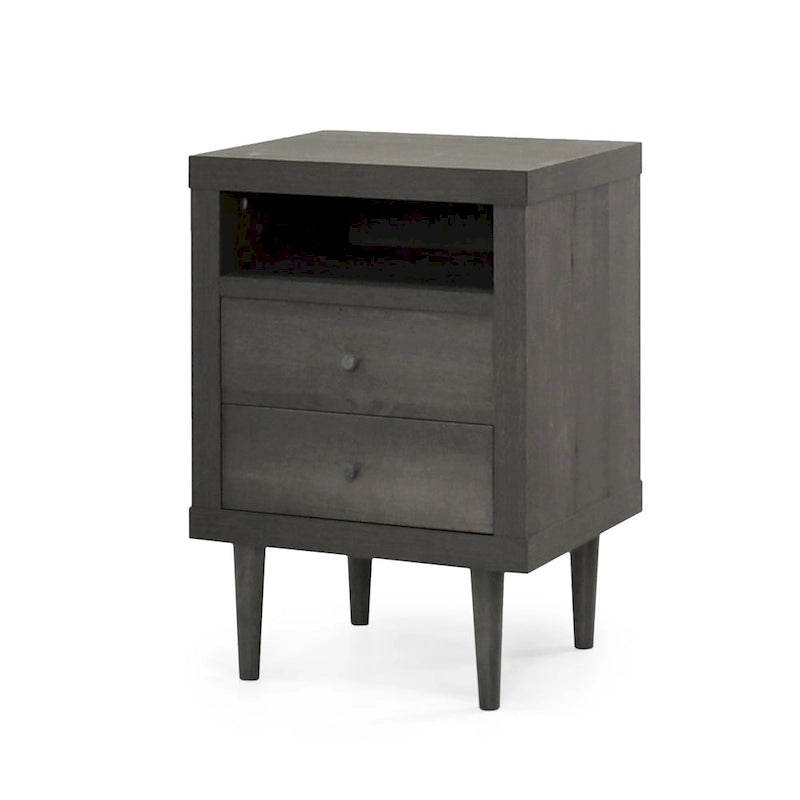 Nystrom Mid Century Modern 2 Drawer Nightstand by