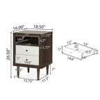 Nystrom Mid Century Modern 2 Drawer Nightstand by