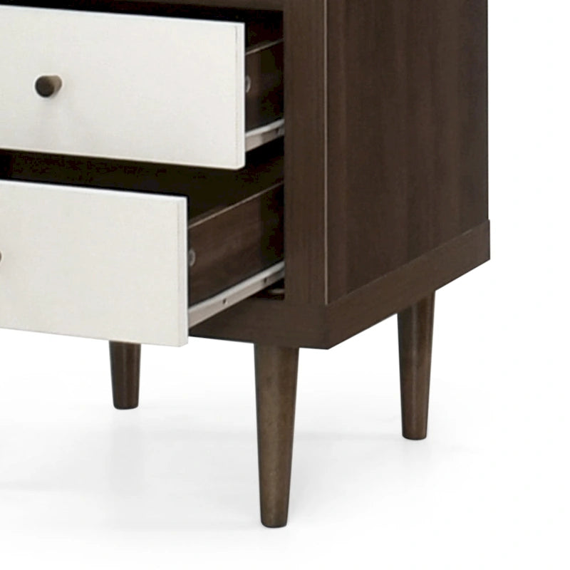 Nystrom Mid Century Modern 2 Drawer Nightstand by