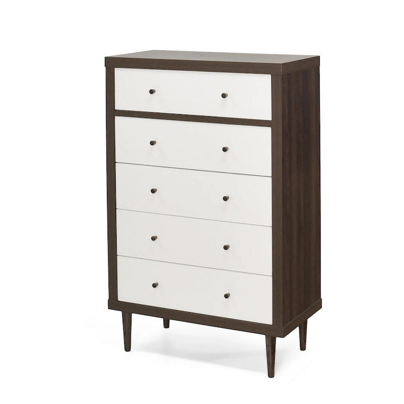 Nystrom Mid Century Modern 5 Drawer Dresser by