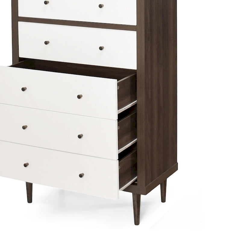 Nystrom Mid Century Modern 5 Drawer Dresser by