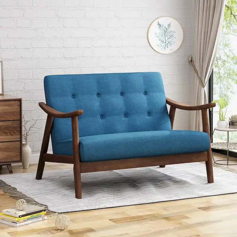 Hetel Mid-Century Modern Settee by 