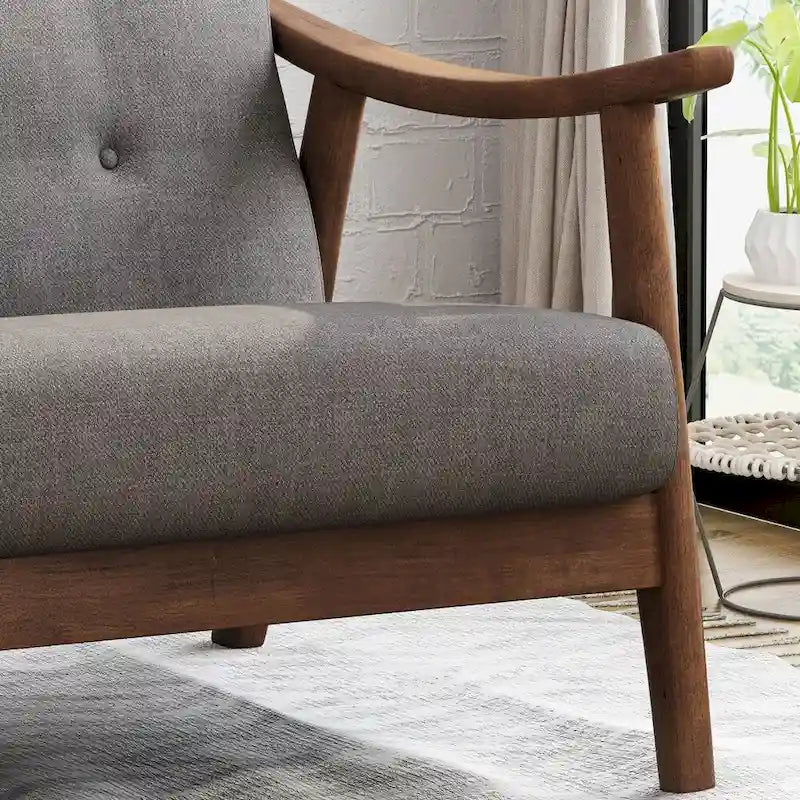 Hetel Mid-Century Modern Settee by