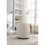 Teddy Fabric Swivel Accent Barrel Chair