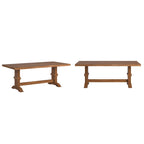 Ronda Two-Tone Rectangular Solid Wood Top Dining Table