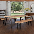 Cottage 3-piece Acacia Wood Picnic Dining Set by