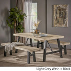 Cottage 3-piece Acacia Wood Picnic Dining Set by