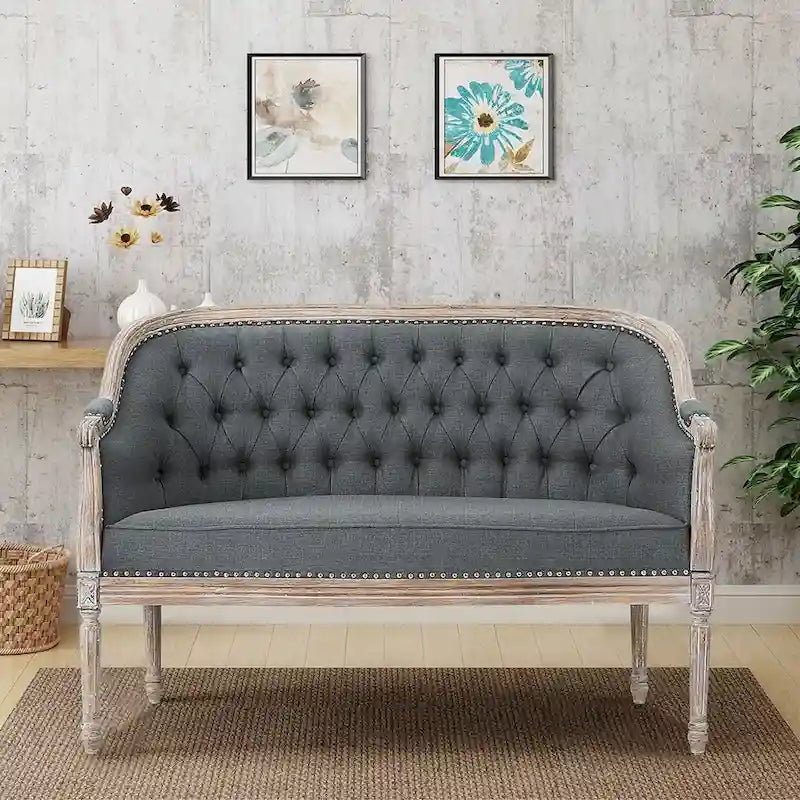 Faye Tufted Upholstered Loveseat by 