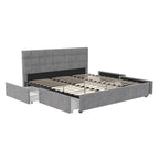 CosmoLiving Serena Upholstered Bed with Drawers