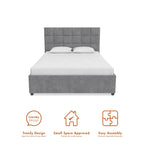 CosmoLiving Serena Upholstered Bed with Drawers