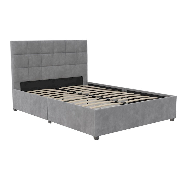 CosmoLiving Serena Upholstered Bed with Drawers