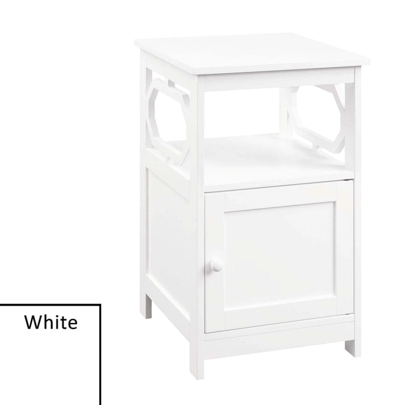 Convenience Concepts Omega End Table with Storage Cabinet and Shelf