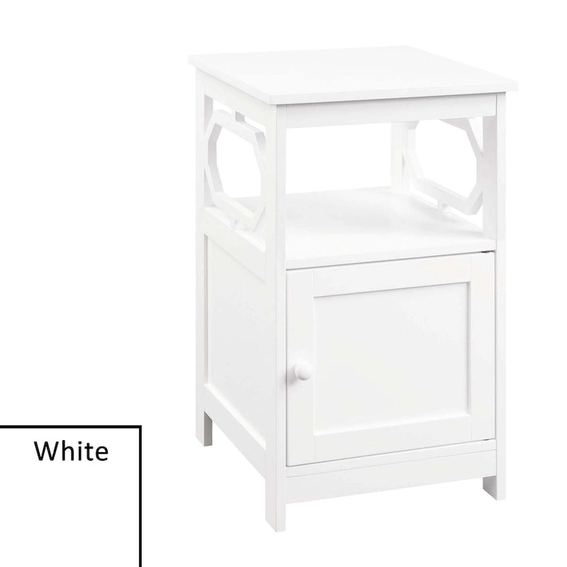 Convenience Concepts Omega End Table with Storage Cabinet and Shelf