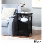 Convenience Concepts Omega End Table with Storage Cabinet and Shelf