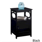 Convenience Concepts Omega End Table with Storage Cabinet and Shelf