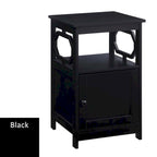 Convenience Concepts Omega End Table with Storage Cabinet and Shelf