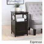 Convenience Concepts Omega End Table with Storage Cabinet and Shelf