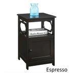 Convenience Concepts Omega End Table with Storage Cabinet and Shelf