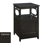 Convenience Concepts Omega End Table with Storage Cabinet and Shelf