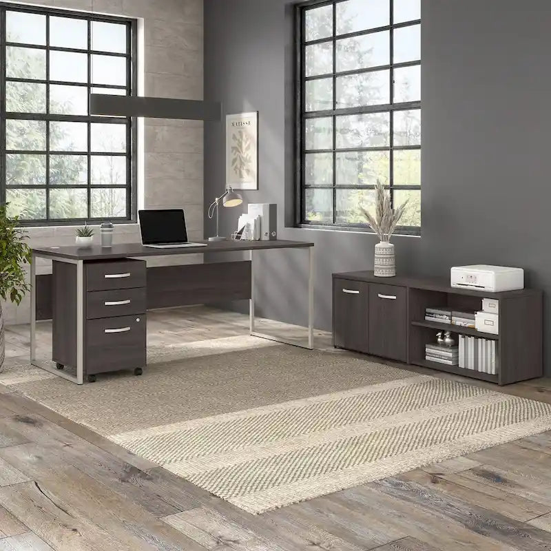 Hybrid Low Storage Cabinet with Doors by Bush Business Furniture
