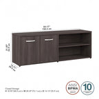 Hybrid Low Storage Cabinet with Doors by Bush Business Furniture