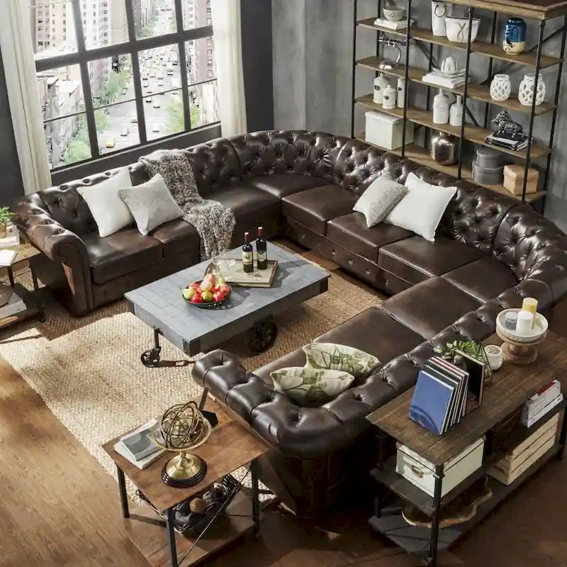 Knightsbridge Chesterfield 11-Seat Sectional by  Artisan