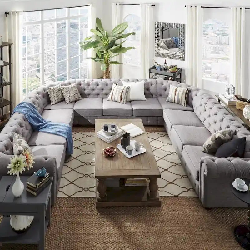 Knightsbridge Chesterfield 11-Seat Sectional by  Artisan