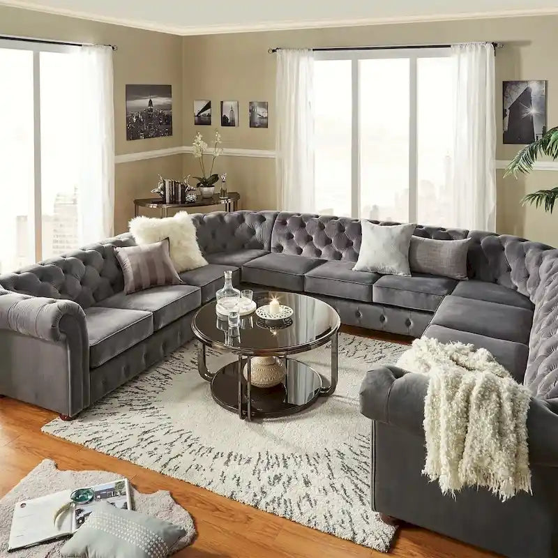 Knightsbridge Chesterfield 11-Seat Sectional by  Artisan