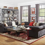 Knightsbridge Tufted Scroll Arm Chesterfield U-shaped Sectional by  Artisan