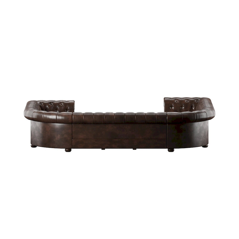 Knightsbridge Tufted Scroll Arm Chesterfield U-shaped Sectional by  Artisan