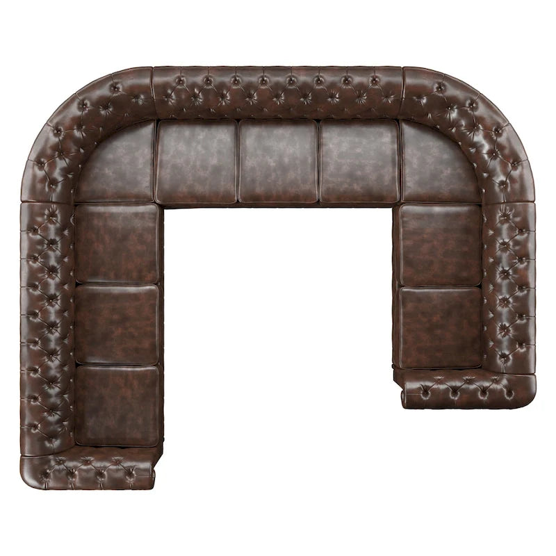 Knightsbridge Tufted Scroll Arm Chesterfield U-shaped Sectional by  Artisan