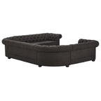 Knightsbridge Tufted Scroll Arm Chesterfield U-shaped Sectional by  Artisan