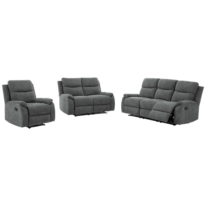 Ronald Transitional Faux Leather Reclining Living Room Sofa Set