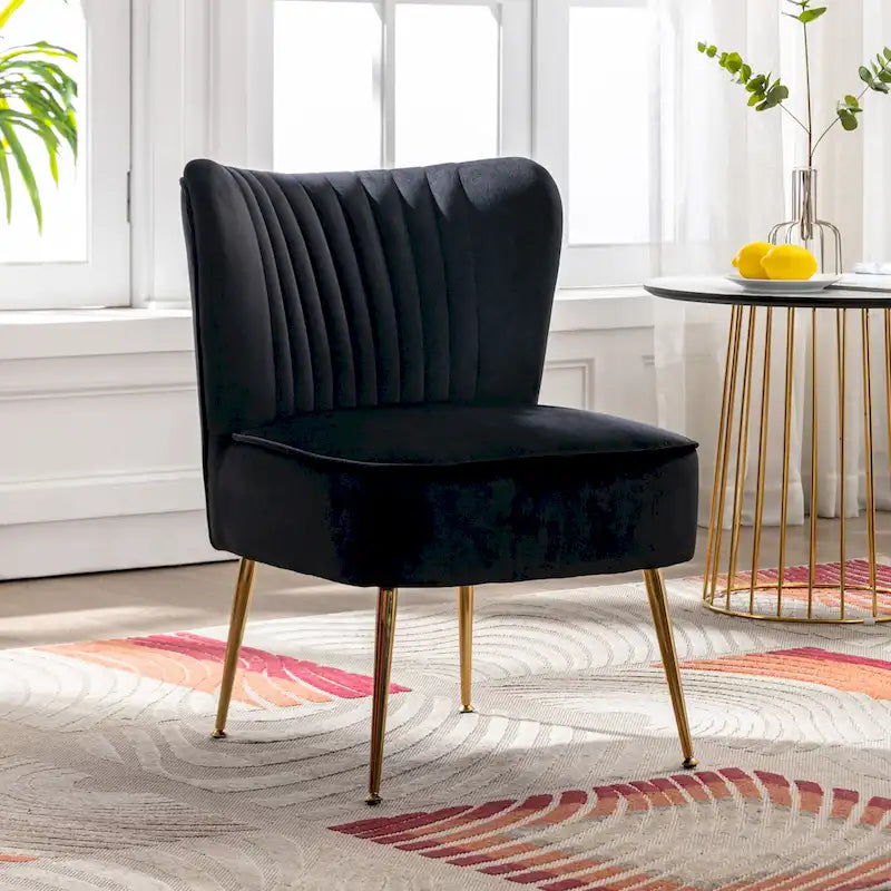 Haven Contemporary Velvet Upholstered Accent Chair