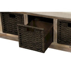 Nestfair Entryway Storage Bench with Cushion and Basket