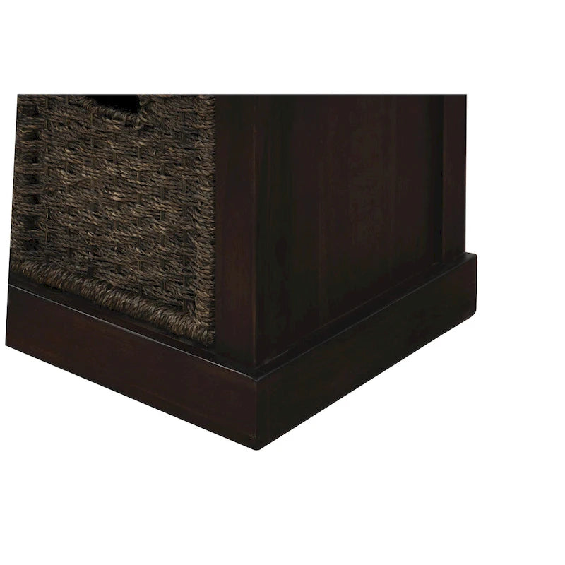 Nestfair Entryway Storage Bench with Cushion and Basket