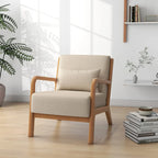 Leon Mid Century Modern Upholstered Accent Chairs Armchair Set of 2