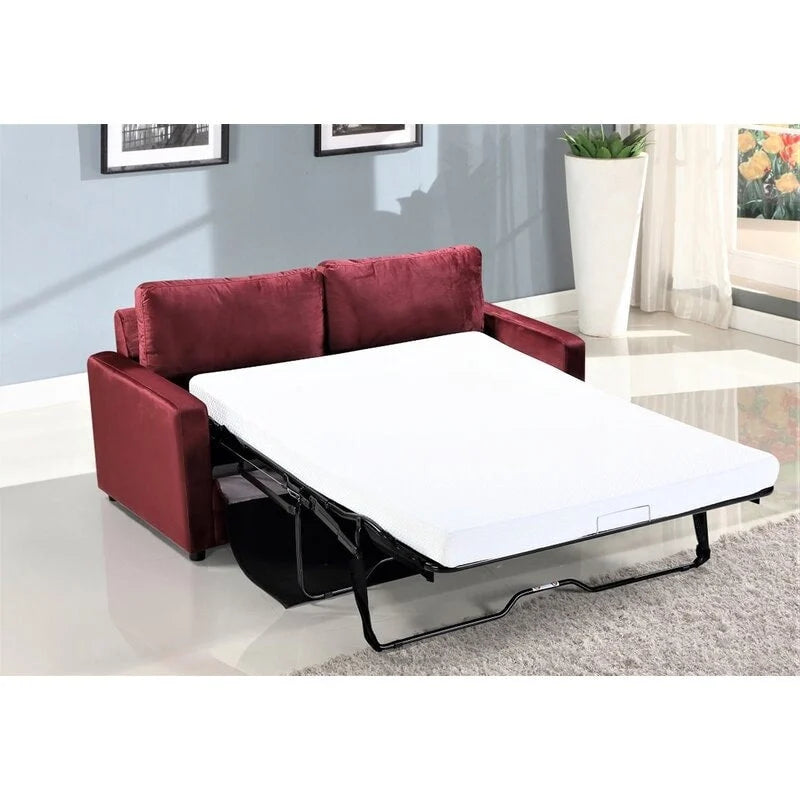 US Pride Furniture Knightsville Velvet 70 inch Square Arms Sofa Bed