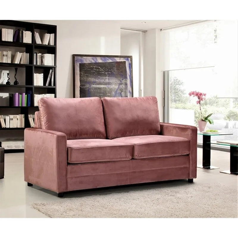 US Pride Furniture Knightsville Velvet 70 inch Square Arms Sofa Bed