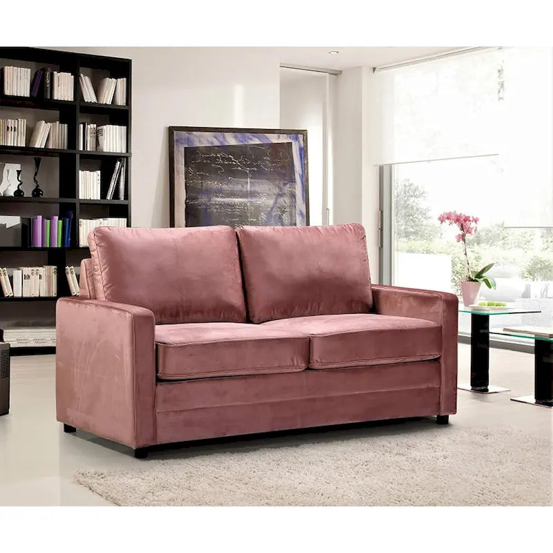 US Pride Furniture Knightsville Velvet 70 inch Square Arms Sofa Bed