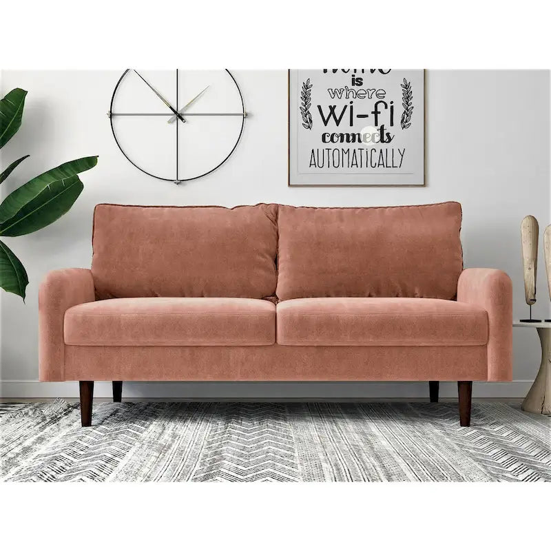 Devaney Velvet 71.6 Round Arms Sofa