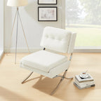 Art Leon Modern and Comfortable Velvet Armless Accent Chair