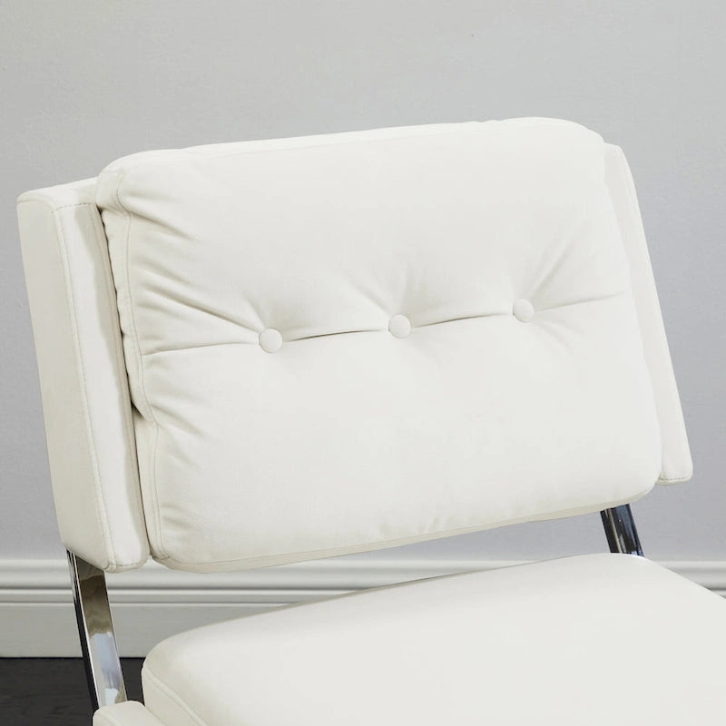 Art Leon Modern and Comfortable Velvet Armless Accent Chair