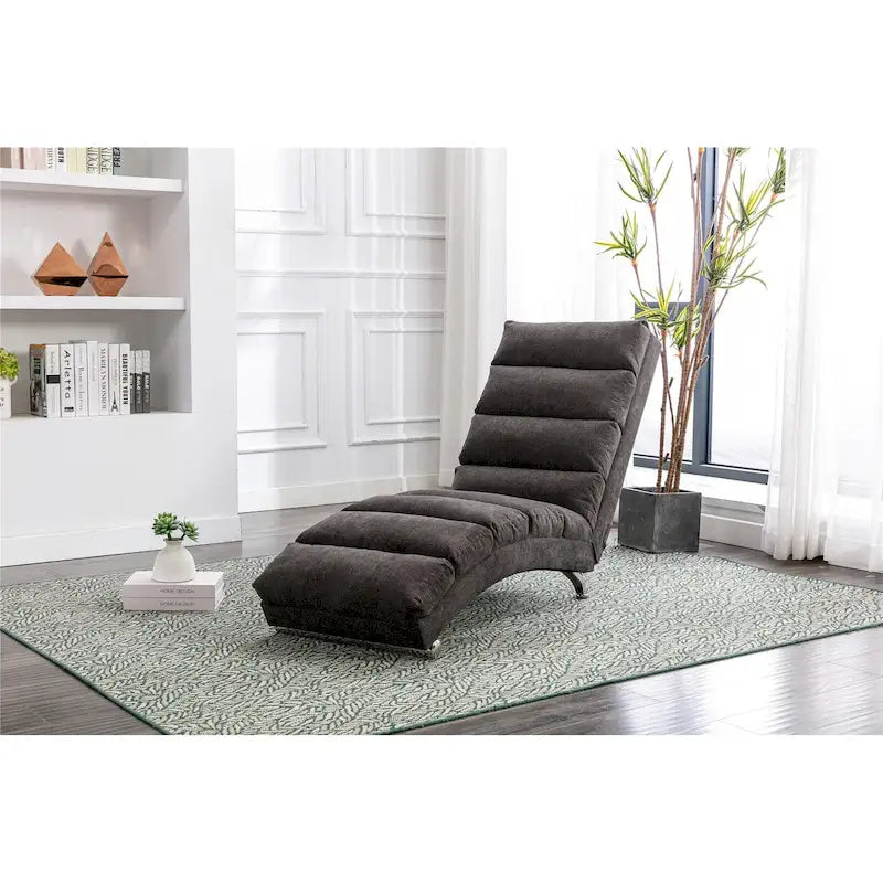 Linen Chaise Lounge Indoor Chair
