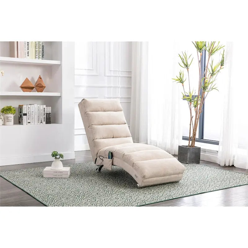 Linen Chaise Lounge Indoor Chair