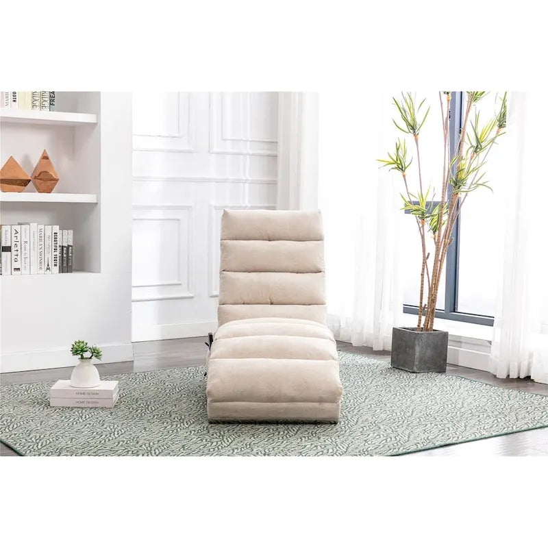 Linen Chaise Lounge Indoor Chair