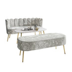 CraftPorch Luxurious Velvet Upholstered 3-piece Living Set