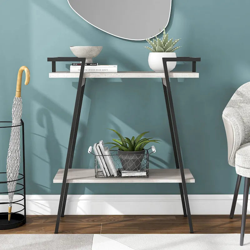 Russell Urban 31-inch Metal Two-tier Console Table